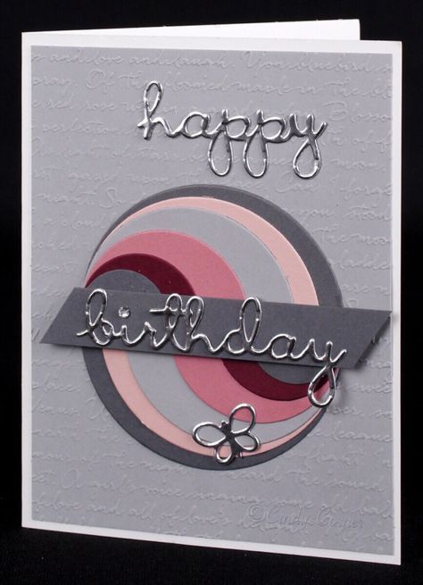 Cards Using Circles, Circle Cards Ideas, Circle Cards, Card Layouts, Bday Cards, Making Greeting Cards, Fancy Fold Cards, Birthday Cards Diy, Fun Fold Cards