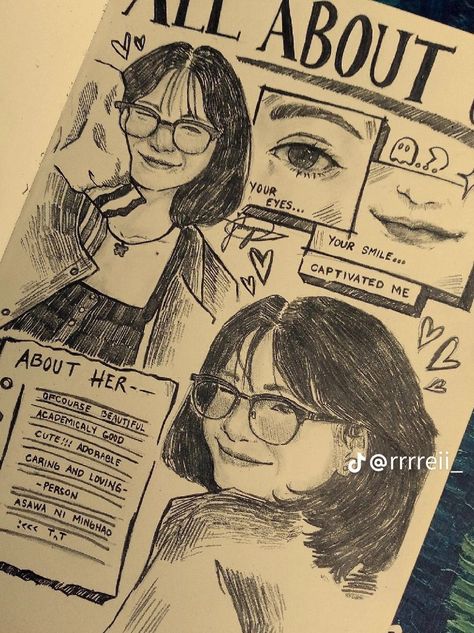 Cute Self Portrait Drawing, Sketches And Paintings, Sketch Page Drawings, 2 Page Drawing Sketch Books, Sketch Book Portrait, Sketch Inspiration Aesthetic, Mood Drawings Sketch, Skchetbook Ideas Art, Cool Sketchbook Ideas Inspiration