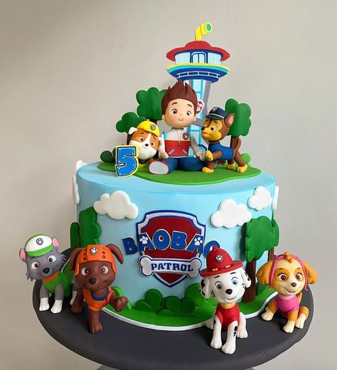 Paw Patrol Party Birthday Cake, Cake With Paw Patrol, Paw Patrol Cake Zuma, Pawpatrolcake Boy, Paw Patrol Lookout Cake, Birthday Cake 5 Boy, Paw Patrol Cakes For Boys, Chase Cake Paw Patrol, Cake Paw Patrol Boy