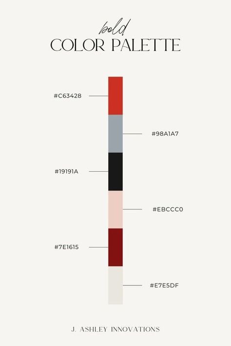 Colour Palette Red Black, Red Gray Black Color Palette, Black White Red Branding, Black White Red Website Design, High End Colour Palette, Color Palette Black Red, Red Black And White Color Palette, Modern Red Color Palette, Gray And Red Color Palette