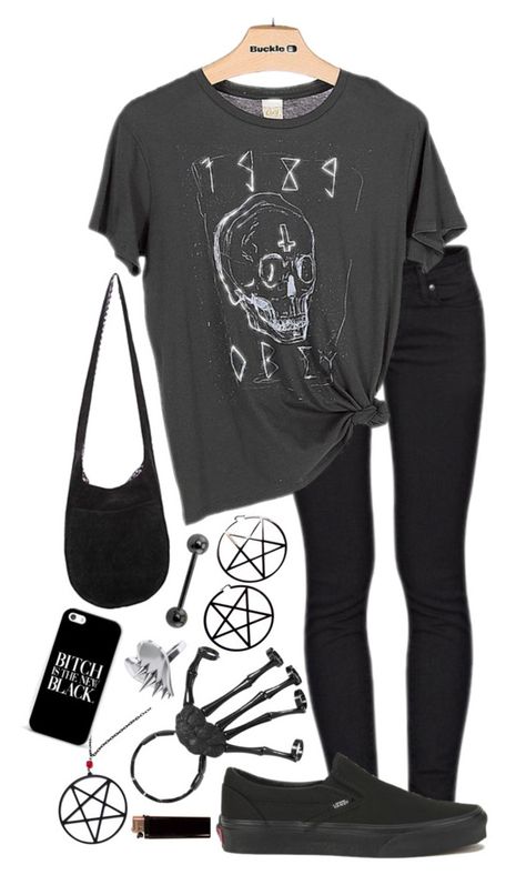 "Untitled #293" by ticci-toby ❤ liked on Polyvore featuring Paige Denim, OBEY Clothing, Kill Star, LUSASUL and Vans Vans Fits, Black Vans Outfit, Cute Emo Outfits, Killstar Clothing, Kill Star, Casual Goth, Ticci Toby, Rockabilly Outfits, Obey Clothing