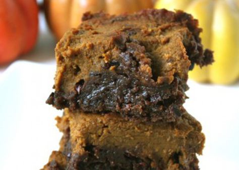 Sweet Recipes That Will Blow Halloween Candy Out of the Trick or Treat Bag! Pumpkin Swirl Brownies, Pumpkin Spice Desserts, Hemp Protein Powder, Vegan Pumpkin Spice, Vegan Brownies, Swirl Brownies, Chocolate Pumpkin, Vegan Brownie, Hemp Protein