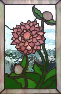 Humboldt County Stained Glass - TRINIDAD ART GALLERY Dahlia Stained Glass Lighting, Humboldt County, Glass Light Fixture, Stained Glass Flowers, Stained Glass Panel, High School Art, Glass Flowers, Window Hanging, Glass Artists