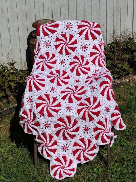 Excited to share the latest addition to my #etsy shop: SALE!!!, READY to SHIP, Christmas Peppermint Candy handmade crochet blanket, Holiday throw blanket, Christmas afghan, candy cane handmade https://etsy.me/2CNtIoK #christmas #peppermintblanket #peppermintcrochet Peppermint Crochet, Swirl Crochet, Christmas Candy Cane Decorations, Christmas Afghan, Christmas Peppermint, Crochet Holiday, Holiday Blankets, Candy Cane Ornament, Crochet Blanket Afghan