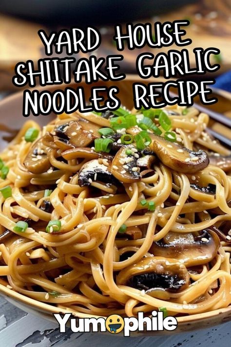 Best Yard House Shiitake Garlic Noodles Recipe Favorite Garlic Noodles Allrecipes, Garlic Noodles Yard House, Shiitake Garlic Noodles Yard House, Shitake Noodles Recipes, Shiitake Noodle Recipes, Yard House Garlic Noodles, Yard House Garlic Noodles Recipe, Lemon Crunch Cake Recipe, Cake Noodle Recipe