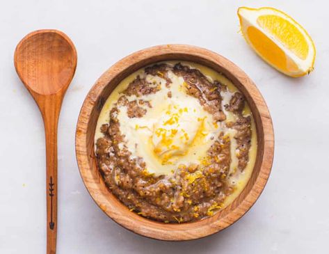 How to turn stale rye bread into porridge – recipe | Food | The Guardian Danish Rye Bread, Porridge Recipes, Leftover Bread, Fruit Compote, Stale Bread, Vegan Inspiration, Rye Bread, Golden Syrup, Food Culture