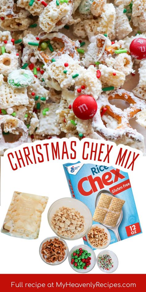 Christmas Chex Mix Recipe, Christmas Chex Mix, Christmas Snack Mix, Chex Mix Christmas, Easy Christmas Candy Recipes, Chex Mix Recipe, Christmas Baking Recipes, Chex Mix Recipes, Snack Mix Recipes