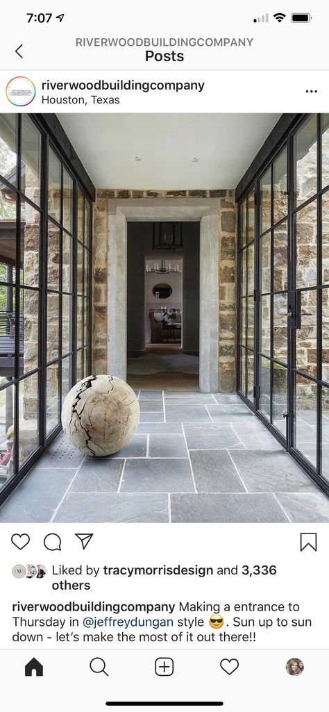 Bluestone entry way tile Cabin Entryway, House On The Water, Entryway Tile, Cottage Kitchen Design, Hallway Designs, Entry Way, Mountain House, Floor Patterns, Kitchen Flooring