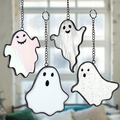 Amazon.com : Yungyan 4 Pcs Halloween Ghost Stained Glass Suncatcher Hand Painted Window Hangings Suncatcher Halloween Goth Decoration for Home, Office, Kitchen, Living Room, Wall : Patio, Lawn & Garden Stained Glass Ghost, Halloween Window Decorations, Halloween Goth, Home Office Kitchen, Halloween Window, Stained Glass Suncatcher, Decoration For Home, Window Painting, Office Kitchen