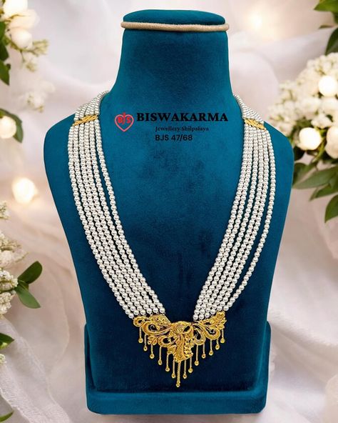 BJS 🤩Exclusive Pearls Sitahar Collection😲 Hurry Up🤷🏻‍♀️Booking Now💁🏻‍♀️Please WhatsApp 👉9874085669 Unique Gold Jewelry Designs, Gold Jewellery Design Necklaces, Gold Necklace Designs, Jewelry Design Necklace, Gold Jewellery Design, Jewellery Design, Gold Jewelry Fashion, Gold Jewellery, Jewelry Designs