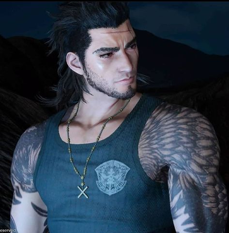 Final Fantasy, Black Hair, Tattoos, Hair, Black