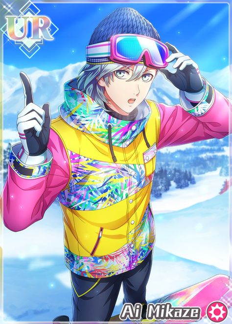 Ai Mikaze (Winter Snowboarder) | Shining Live Wiki | Fandom Uta No Prince Sama, 5 Anime, Winter Art, Snowboarding, Photo Cards, Anime Boy, Anime Art, Prince, Lavender