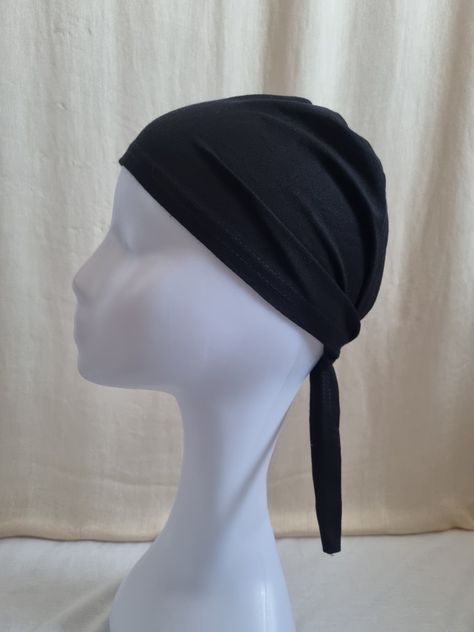 Hijab Undercap, Hijab Black, Cotton Hijab, Hijab Cap, Black Hijab, Hat Aesthetic, Head Coverings, Hijab Caps, Hijab Pins