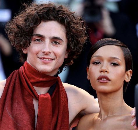 Taylor And Timothee, Backless Outfit, Taylor Russell, Venice Film Festival, September 2, Timothee Chalamet, Photo Collage, Film Festival, Venice