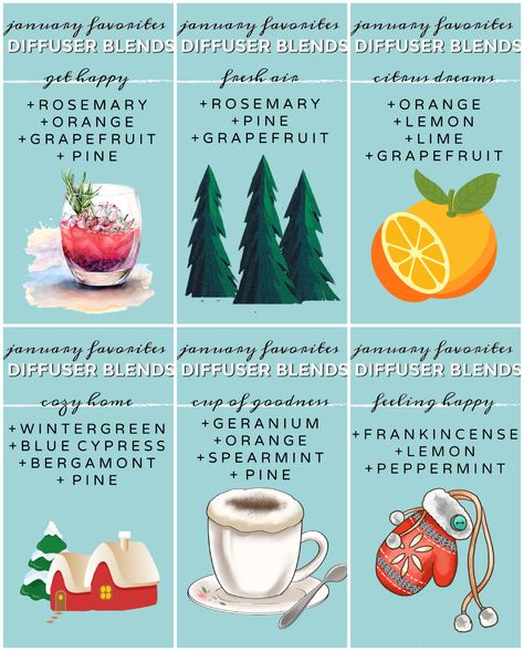 January Diffuser Blends to Help Beat the Winter Blues and free printables. Our diffuser blends of essential oils help beat winter blues! January Simmer Pot, January Diffuser Blends, Winter Essential Oil Blends, Bees Diy, Diffuser Scents, Christmas Diffuser Blends, Simmer Pots, Young Living Diffuser, Simmer Pot Recipes