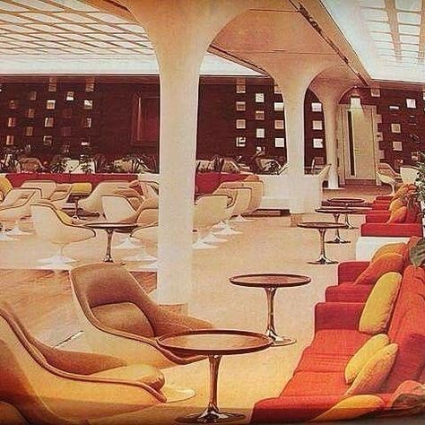 The Vault Of The Atomic Space Age Space Age Interior, 70s Architecture, 70s Interior Design, Googie Architecture, Atomic Space Age, Visuell Identitet, Elizabeth 2, 70s Interior, Retro Interior Design