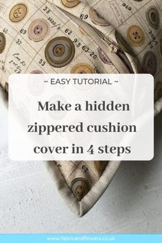 Diy Cushion Covers, Homemade Pillows, Felt Flower Tutorial, Zipper Flowers, Cushion Tutorial, Sewing Cushions, Sewing Equipment, Sewing Alterations, Sewing Machine Feet