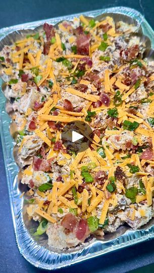 58K views · 19K reactions | 🗣️ #SIDESMATTER 🤣🤣🗣️  We were invited to a cookout today here in LA. I’m southern and my Momma taught me better than to show up to a party empty handed. So I’m bringing my loaded baked potato salad! Made with russet potatoes tossed in bacon drippings then roasted…. I folded in loads of bacon, extra sharp cheddar cheese, green onions, tossed with a seasoned mayo and sour cream sauce. I topped it off with more rendered bacon, cheese, green onions and freshly cracked black pepper.   What’s on your #4thofJuly menu today?   #DeliciousMissBrown #PotatoSalad #BBQ | Kardea Brown | James Brown · The Payback Loaded Baked Potato Salad Kardea Brown, Mexican Street Corn Salad Recipe, Kardea Brown, Loaded Baked Potato Salad, Potatoe Salad, Seafood Salad Pasta, Baked Potato Salad, Extra Sharp Cheddar, Mexican Street Corn Salad