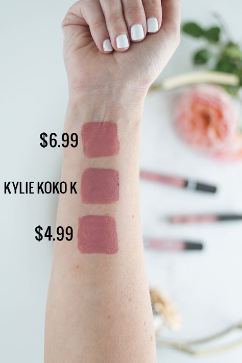 Kylie Cosmetics Koko K Dupe | Drugstore Dupes | click through to see the dupes #makeupdupes #kyliecosmetics #drugstoredupes #kyliecosmeticsdupe #beautyblogger #makeupblogger #dupes Tattoo Special, Koko K, Drugstore Lipstick, Lipstick For Fair Skin, Best Drugstore Makeup, Kylie Cosmetic, Mascara Tips, Makeup Guide, Diy Beauty Recipes