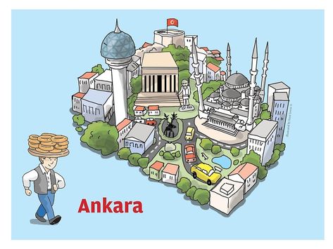 Ankara Sticker, Ankara Turkey, Journal 2024, Architecture Drawing, Ankara, Coco, Bullet Journal, Photoshop, Good Things