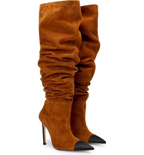 American Shoes, Thigh High Suede Boots, Vegan Leather Boots, Slouch Boots, Brown Suede Boots, Slouchy Boots, Thigh High Boots Heels, Stiletto Boots, Slouched Boots