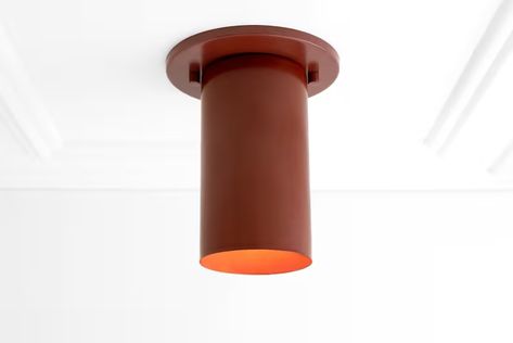 Kitchen Lighting Red Ceiling Light Cylinder Light - Etsy Cylinder Light, Red Ceiling, Yellow Ceiling, Cylinder Lights, Colorful Lighting, Kitchen Island Light, Ceiling Spotlights, Tube Light, Lighting Ceiling