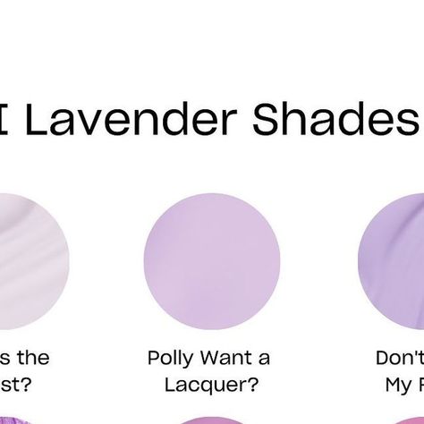 OPI Professionals on Instagram: "Now trending: lavender nails 💜✨ Swipe for a closer look at our shade picks and let us know your fave below. ⬇️ Shades: #HueIsTheArtist #PollyWantALacquer #DontTootMyFlute #BikiniBoardroom #AchievementUnlocked #LuckyLuckyLavender #OPI #AskForOPI"