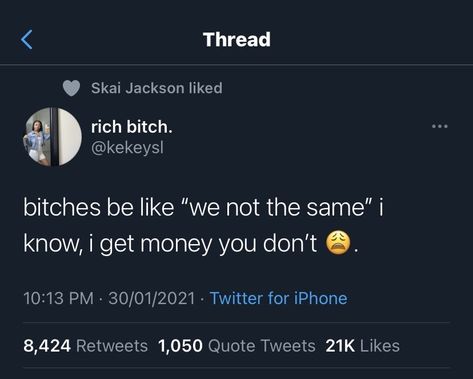 Getting Money Tweets, Money Tweets, Get Money Quotes, Feminine Quotes, Funny Face Photo, I Get Money, Money Vision Board, Good Quotes For Instagram, Relatable Tweets