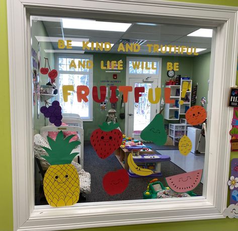 Classroom Fruit Theme Decor, Fruit Birthday Board Classroom, Fruit Classroom Door Ideas, Fruit Door Decorations Classroom, Fruits And Vegetables Bulletin Board, Fruits Classroom Decoration, Fruit Themed Classroom Decor, Fruit Classroom Decor, Fruit Bulletin Board Ideas