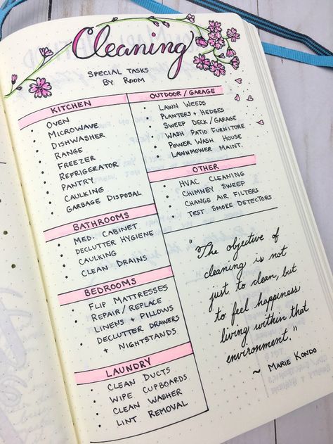 Tackle Spring cleaning with KonMari and my Bullet Journal. Bullet Journal Banners, Notesbog Design, Journal Examples, How To Bullet Journal, Minimalist Bullet Journal, Whatsapp Tricks, Bullet Journal Page, Bullet Journal Ideas, Deep Cleaning Tips