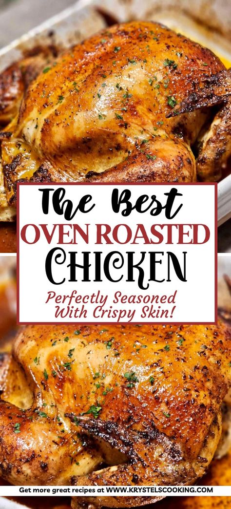 Experience the joy of a hearty and affordable meal with this Easy Whole Roasted Chicken Recipe. Perfect for a cozy fall evening, this oven-roasted chicken is sure to leave your family asking for seconds (and thirds!). Say goodbye to complicated dishes and hello to a new favorite meal. Follow me for more great recipes! Best Oven Roasted Chicken, Whole Chicken Recipes Oven, Baked Whole Chicken Recipes, Baked Whole Chicken, Oven Roasted Whole Chicken, Whole Roast Chicken Recipe, Chicken Recipes Oven, Whole Roast Chicken, Roasted Whole Chicken