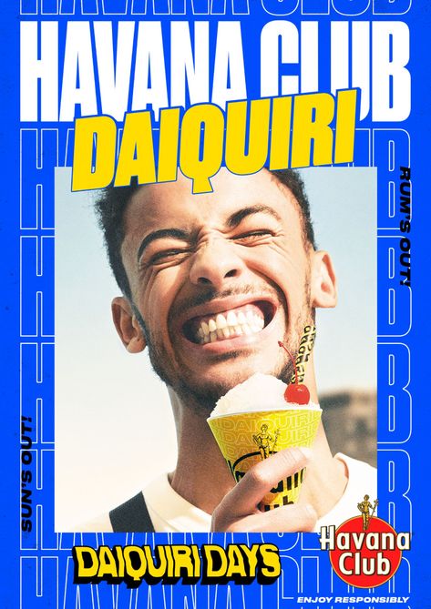 Pernod Ricard, Havana Club, Logo Creator, Desain Editorial, Summer Campaign, Poster Layout, Editorial Layout, Daiquiri, Graphic Design Poster