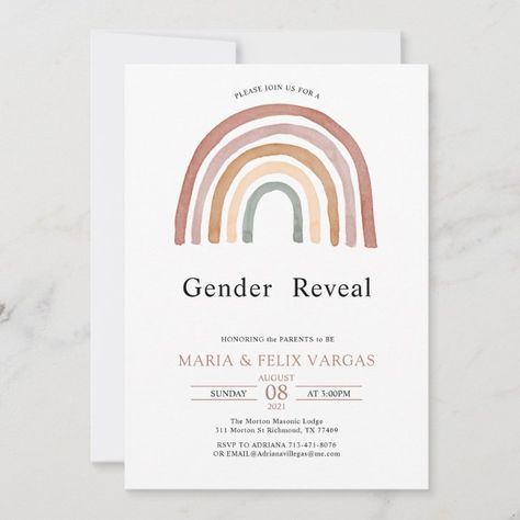 Rainbow Twins Announcement, Boho Rainbow Gender Reveal, Rainbow Theme Gender Reveal, Rainbow Gender Reveal Party, Rainbow Gender Reveal, Pregnancy Announcement For Rainbow Baby, Rainbow Baby Pregnancy Announcement, Rainbow Baby Shower Invitations, Gender Party