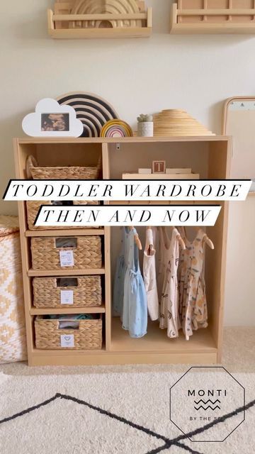 Montessori Toddler Wardrobe Ikea, Kallax Wardrobe Hack Montessori, Diy Montessori Dresser, Montessori Closet Diy, Ikea Toddler Wardrobe Hack, Montessori Closet Toddler Ikea, Diy Montessori Wardrobe Ikea, Trofast Montessori Wardrobe, Ikea Toddler Closet