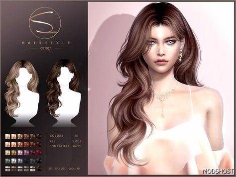 Download Long Wavy Hairstyle 031024 for Sims 4 at ModsHost NOW! Long wavy hairstyle 031024 with 30 colors, hope you like it, thank you. Recoloring Allowed: Yes #mods #sims4cc #gaming #hair #sims Sims 4 Elegant Hair Cc, Sims 4 Free Hair Cc, Sims 4 Long Wavy Hair, Sims 4 Extra Long Hair Cc, Hair Mods Sims 4, Sims 4 Cc Hair Female, Mod For Sims 4, Sims 4 Cc Hairstyles, Sims 4 Cc Hair