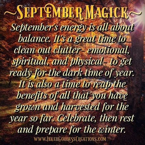 @mysticwitchofthemoon on Instagram: “Hello September 🍂🍎 Credit- @inkedgoddesscreations  . . #witchy #witchesofinstagram #wiccansofinstagram #witchlife #witch #witchcraft #wicca…” September Correspondences, September Witch, September Magick, Magick Spells, Candle Magick, Days And Months, Wiccan Spells, Soul Searching, Spells Witchcraft