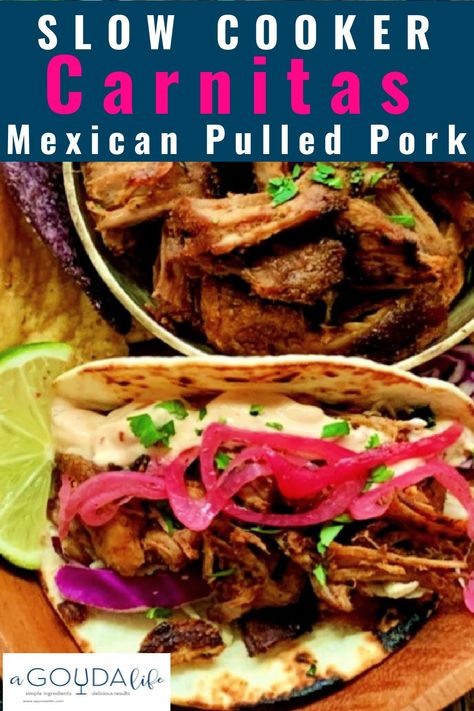 Crockpot Carnitas Pork, Pork Tenderloin Tacos, Carnitas Pork, Pulled Pork Tenderloin, Slow Cooker Pork Carnitas, Mexican Pulled Pork, Slow Cooker Carnitas, Crockpot Pork Tenderloin, Pork Crockpot Recipes