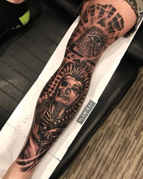 Full Chest Tattoos, Mangas Tattoo, Egyptian Tattoo Sleeve, African Tattoo, Full Leg Tattoos, Egypt Tattoo, Forearm Sleeve Tattoos, Chest Piece Tattoos, Egyptian Tattoo