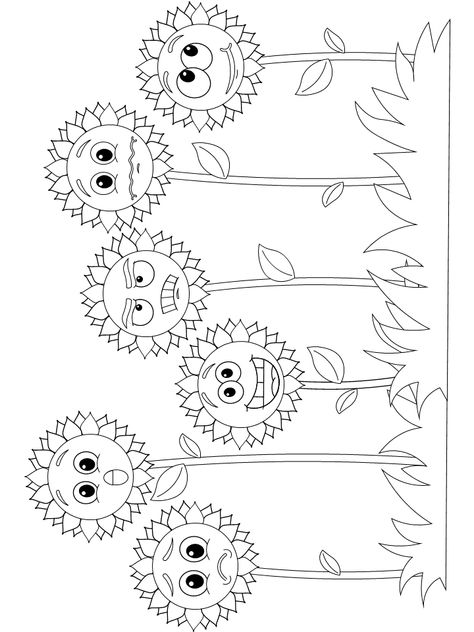 Printable Coloring Page: Emotional Sunflowers My Emotions Activities, Feelings Activities For Kids, Emotions Preschool Activities, Sunflower Coloring Pages, Emotions Preschool, Toddler Projects, Feelings Activities, Kids Feelings, Emotions Activities