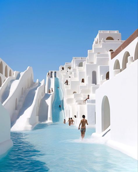 Swimming World, Mediterranean Travel, Amazing Places On Earth, Dream Vacations Destinations, Greece Holiday, House On The Rock, Dream Beach, Dream Holiday, Santorini Greece