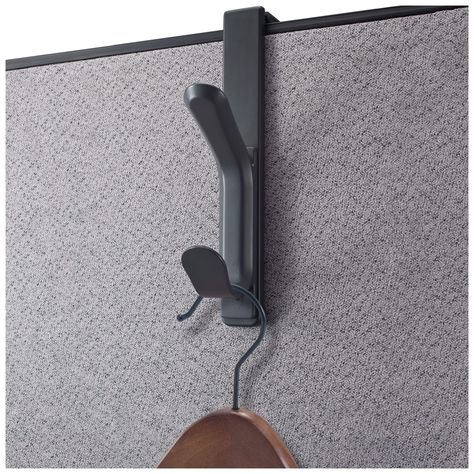 PRICES MAY VARY. Double-Hook Plastic Coat Hook For Cubicle Charcoal Gray Plastic Cubicle Organization, Cubicle Panels, Cubicle Makeover, Cubicle Walls, Work Cubicle, Office Organization At Work, Office Cubicle, Cubicle Decor, Office Supply Organization