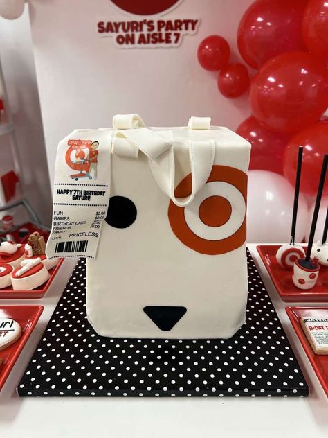 Sayuri's Party on Aisle 7- TARGET BIRTHDAY PARTY | CatchMyParty.com Target Store Themed Birthday Party, Target Birthday Party Theme, Target Themed Birthday Party, Target Birthday, Target Party, Outside Birthday, Target Store, Target Inspired Home Decor, Happy 7th Birthday