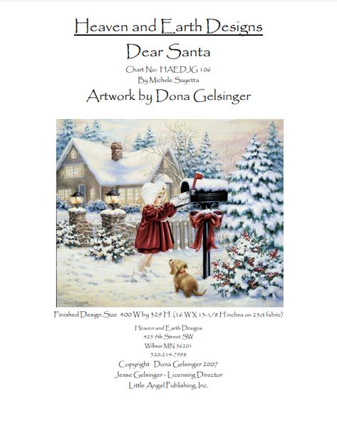 HAED "Dear Santa" Artwork by Dona Gelsinger Santa Artwork, Dona Gelsinger, Earth Design, Dear Santa, Heaven On Earth, Design, Art