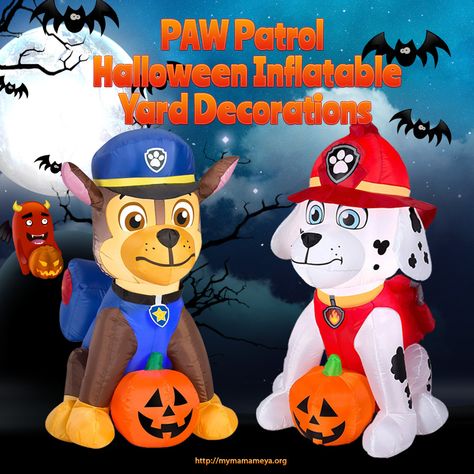 Paw Patrol Halloween Inflatable Yard Decorations Paw Patrol Halloween Decorations, Halloween Paw Patrol Party, Pumpkin Paw Patrol, Paw Patrol Halloween Party, Paw Patrol Trunk Or Treat Ideas, Marshall Pumpkin Paw Patrol, Paw Patrol Trunk Or Treat, Paw Patrol Halloween Coloring Pages, Paw Patrol Halloween