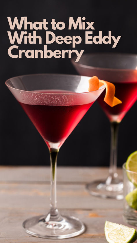 Deep Eddy Cranberry Deep Eddy Cranberry Recipes, Deep Eddy Cranberry Vodka Recipe, Deep Eddy Vodka Recipes, Red Alcoholic Drinks, Cranberry Vodka Recipe, Vodka Recipes Easy, Vodka Mixers, Deep Eddy Vodka, Cranberry Drinks