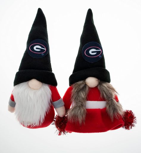 University of Georgia - Bulldogs - Set of 2 Plush Gnome Christmas Tree Ornaments by Hanna’s Handiworks - Fan/Cheerleader Holiday/Dorm Decoration - SEC School Spirit Georgia Bulldog Christmas Tree, Gnome Christmas Tree Ornaments, Gnome Christmas Tree, Uga Football, Dorm Decoration, High School Graduation Gifts, Fun Ornaments, Gnome Ornaments, Gnome Christmas