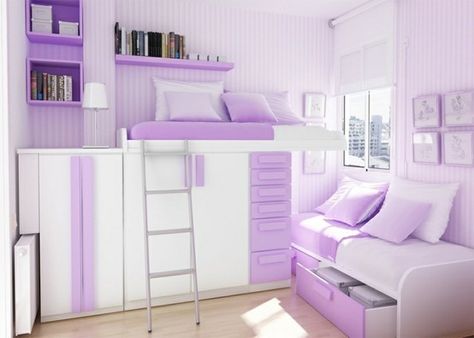 If I had another child, this is what their room would look like. And for the boys sake, I'd probably wish for a girl. LOVE the PURPLE. Teenage Room Designs, Cool Teen Rooms, Teen Room Designs, Girls Bedroom Colors, Bilik Idaman, Teenage Room, Bedroom Decor For Teen Girls, Girl Bedroom Designs