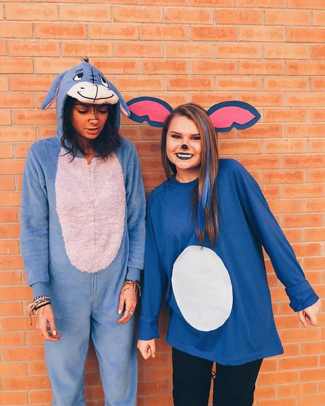 eeyore and stitch halloween diy costume Diy Eeyore Costume, Eeyore Makeup, Eeyore Costume, Cute Eeyore, Halloween Diy Costume, 1920s Halloween, Stitch Halloween, Diy Costume, Spirit Week