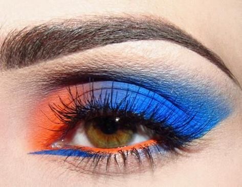 Pie Holes, Star Wars Makeup, Magazine Makeup, Eyeshadow Blue, Orange Eyeshadow, Bronze Eyeshadow, Orange Makeup, Colour Collection, Blue Eyeliner