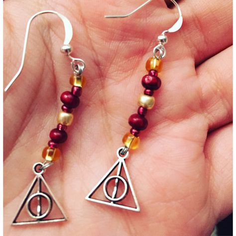 Harry Potter Earrings, Wooden Bead Jewelry, Long Beaded Earrings, Harry Potter Jewelry, Earrings Beads, Earrings Wood, Beaded Jewlery, Diy Wire Jewelry, Wood Jewelry